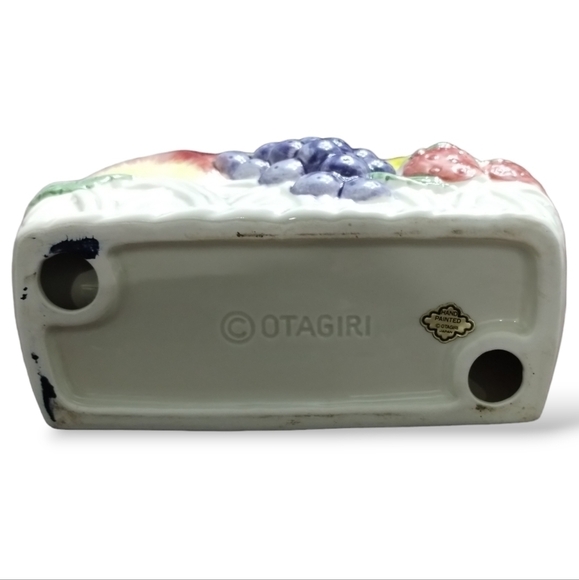 1980s OTAGIRI Ironstone Handpainted Fruit Basket Pattern Pieces - Picture 4 of 9